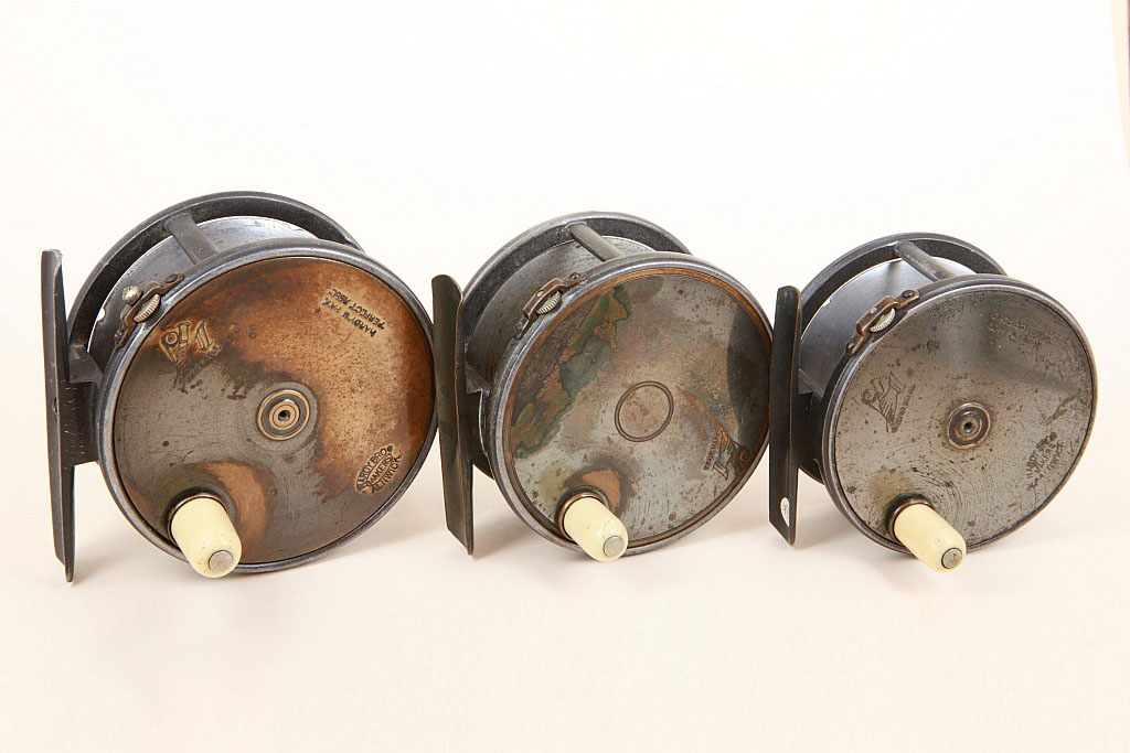 Hardy Perfect Brass Faced Wide Drum Reels –